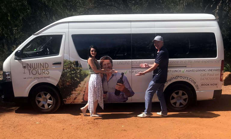 Perth wine tour bus photo.
